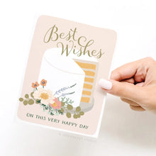 Load image into Gallery viewer, best wishes wedding cake greeting card