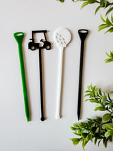 Load image into Gallery viewer, golf themed drink stirrers for golf themed parties