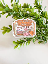 Load image into Gallery viewer, Cozy Bookish Weekend Ticket Sticker