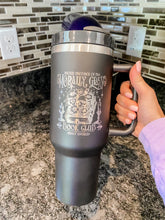 Load image into Gallery viewer, Morally Grey Book Club Engraved Book Tumbler