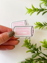 Load image into Gallery viewer, Low Social Battery Pink Sticker
