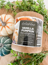 Load image into Gallery viewer, vanilla pumpkin soy candle