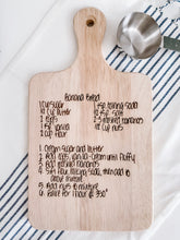 Load image into Gallery viewer, recipe engraved wood cutting board