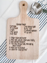 Load image into Gallery viewer, handwritten recipe engraved cutting board