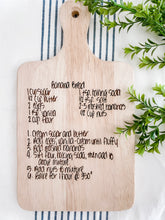 Load image into Gallery viewer, Handwritten Recipe Board