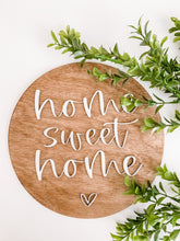 Load image into Gallery viewer, home sweet home wood sign