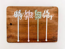 Load image into Gallery viewer, baby shower drink stirrers baby shower party decor