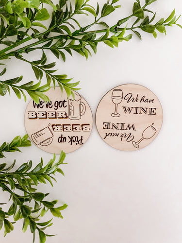 wine and beer magnets