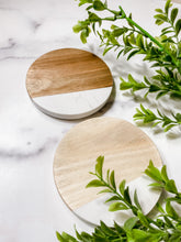 Load image into Gallery viewer, wood and marble coasters