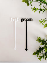 Load image into Gallery viewer, Bride + Groom Drink Stirrer Set