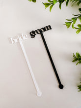 Load image into Gallery viewer, Bride + Groom Drink Stirrer Set
