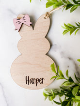 Load image into Gallery viewer, easter bunny name tag for girls