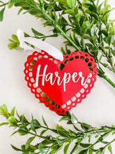 Load image into Gallery viewer, Valentine Heart Name Tag