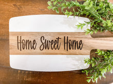 Load image into Gallery viewer, wood and marble new home charcuterie board gift