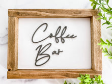 Load image into Gallery viewer, coffee bar 3d wood sign