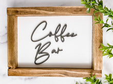 Load image into Gallery viewer, coffee bar wood sign