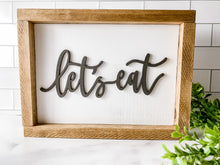 Load image into Gallery viewer, lets eat kitchen sign