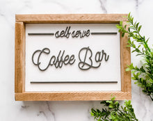 Load image into Gallery viewer, coffee bar wood sign