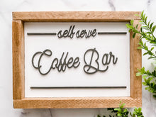 Load image into Gallery viewer, Self Serve Coffee Bar Sign