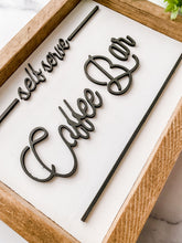 Load image into Gallery viewer, Self Serve Coffee Bar Sign