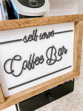 Load image into Gallery viewer, Self Serve Coffee Bar Sign