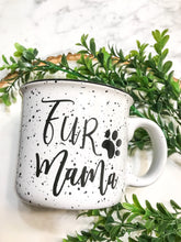 Load image into Gallery viewer, fur mama white campfire mug