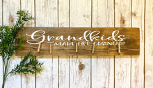 Load image into Gallery viewer, grandkids wood picture hanger