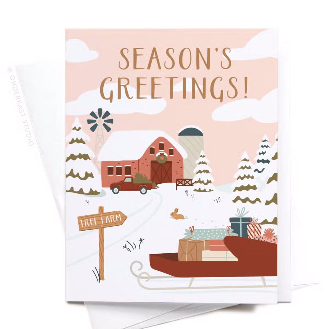 Season's Greeting! Tree Farm Greeting Card