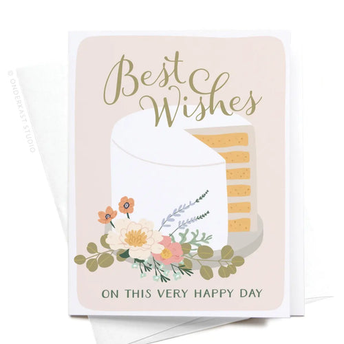 best wishes wedding greeting card