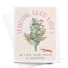 Load image into Gallery viewer, Sending Good Vibes Smudge Stick Greeting Card

