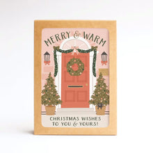 Load image into Gallery viewer, Boxed Set of 10 Merry &amp; Warm Christmas Wishes Folded Notes
