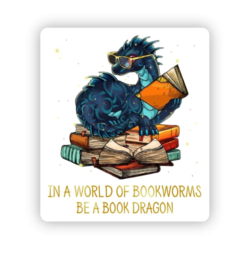 Book Dragon Sticker