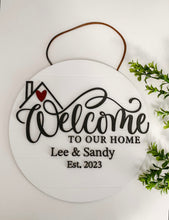 Load image into Gallery viewer, Custom Welcome Family Name Sign
