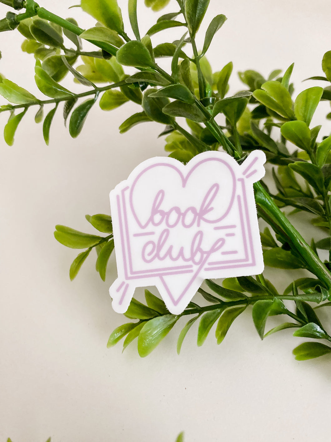 lavender book club kindle sticker