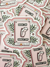 Load image into Gallery viewer, Book On World Off Vinyl Sticker
