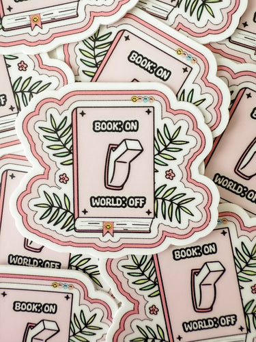 Book On World Off Vinyl Sticker