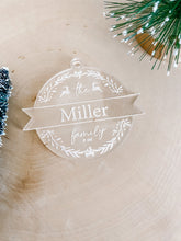 Load image into Gallery viewer, Family Name Christmas Ornament
