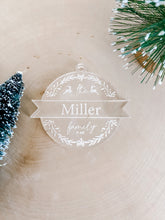 Load image into Gallery viewer, Family Name Christmas Ornament
