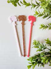 Load image into Gallery viewer, doll party decor girl drink stirrer

