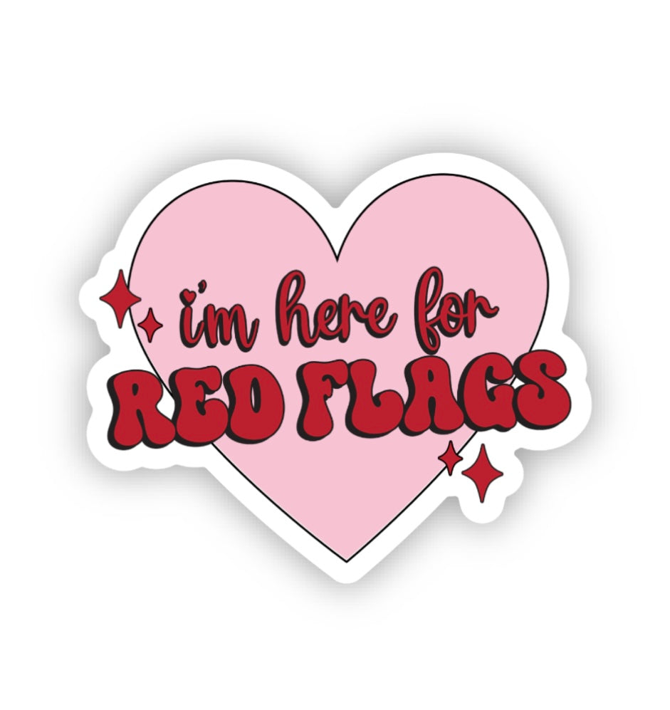 I'm Here For Red Flags Book Sticker