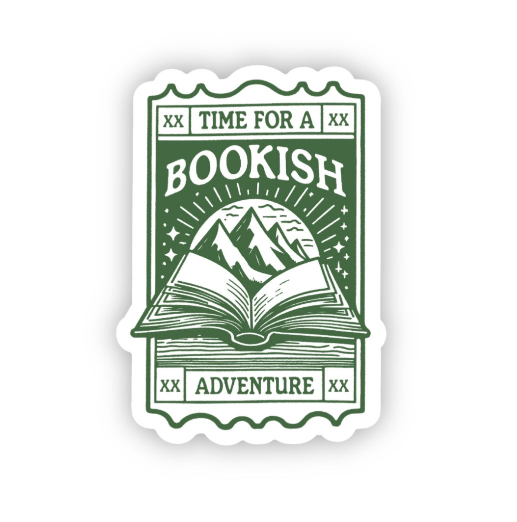 Time For A Bookish Adventure Ticket Sticker