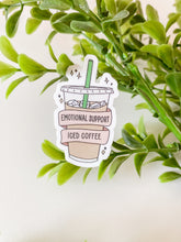 Load image into Gallery viewer, Emotional Support Iced Coffee Sticker
