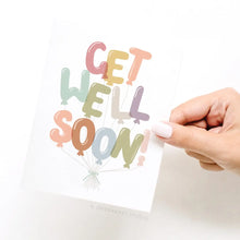 Load image into Gallery viewer, Get Well Soon Balloon Greeting Car
