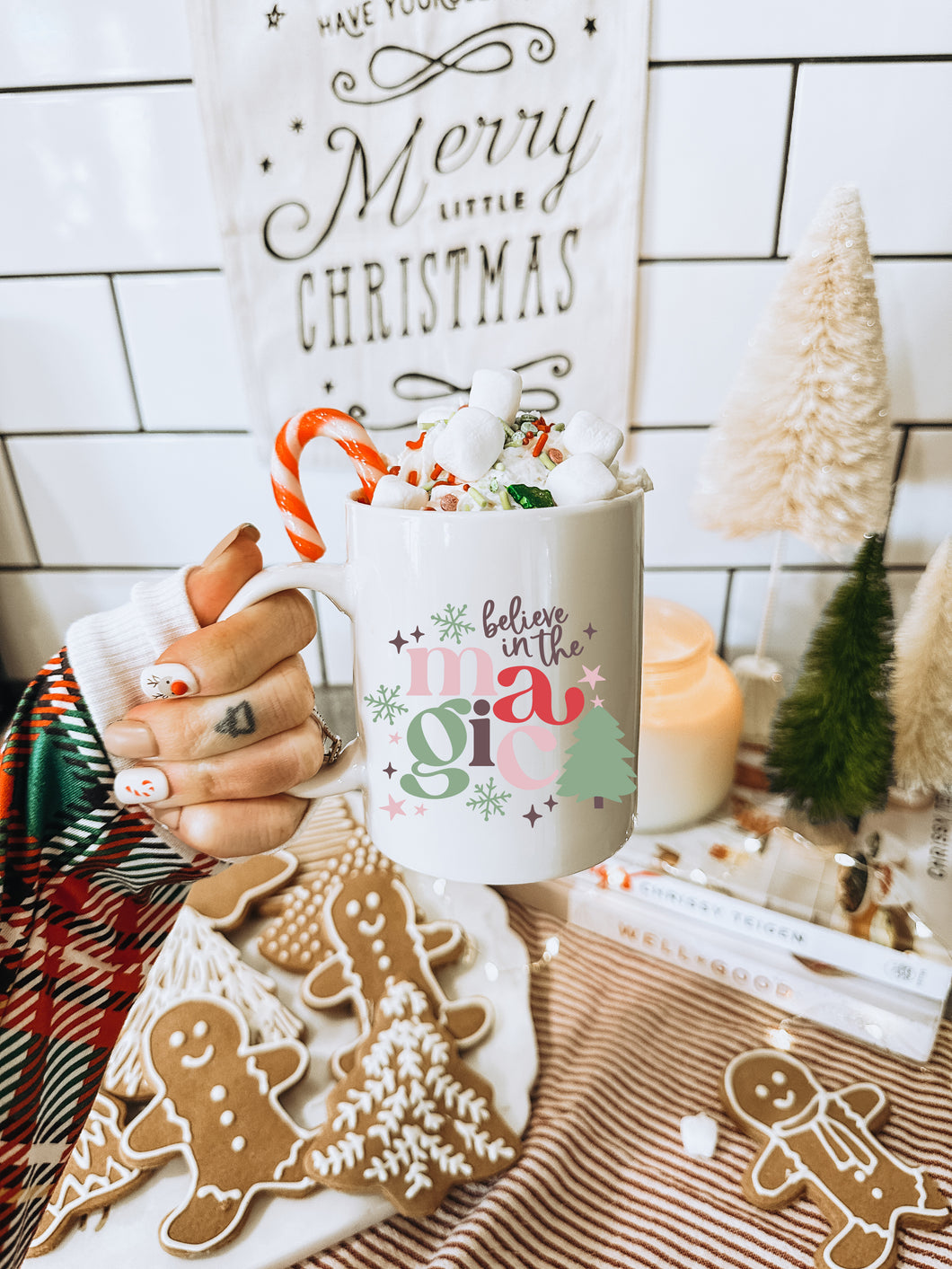 believe in the magic christmas mug white cermamic mug