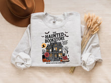 Load image into Gallery viewer, Haunted Bookstore Halloween Sweater

