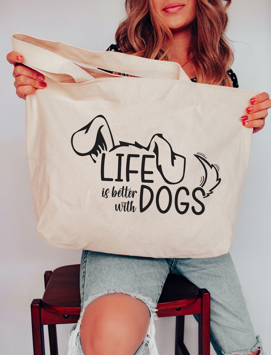 Life Is Better With Dogs Tote Bag