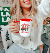 Load image into Gallery viewer, red and white nutcracker christmas mug

