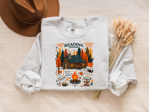 reading retreat cozy sweater
