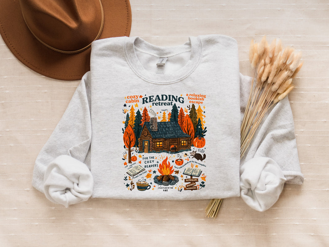 reading retreat cozy sweater
