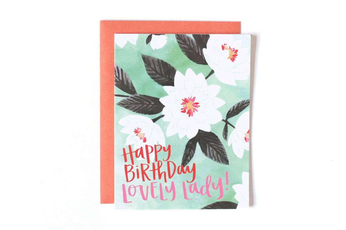 Lovely Floral Birthday Greeting Card – A + C